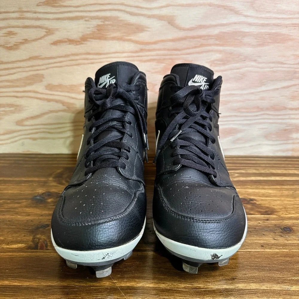 Jordan 1 MCS Baseball Cleats Mens 11.5 Black White Metal Spikes AV5354-001